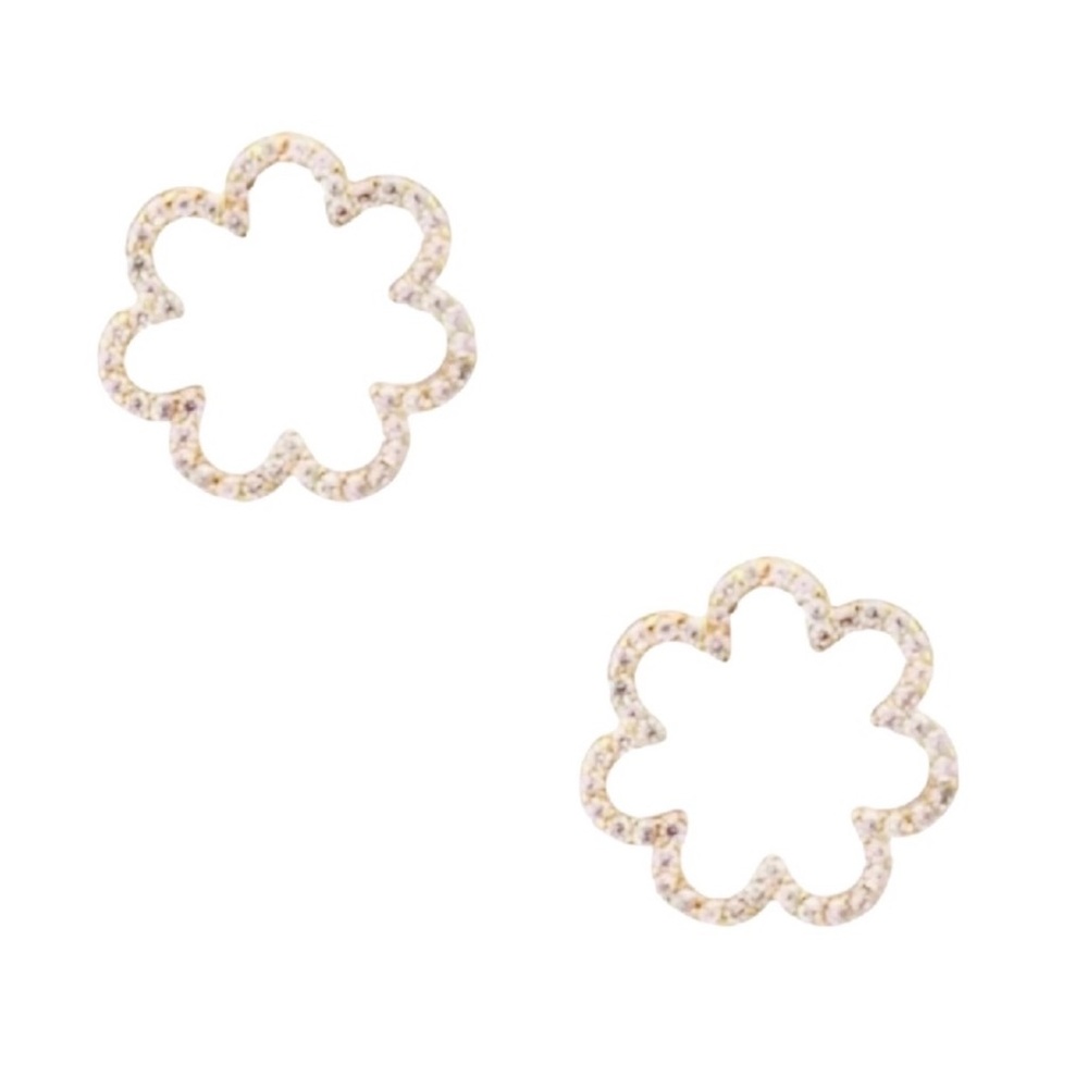 $48 Kate Spade Scrunched Scallop pave Stud Earrings